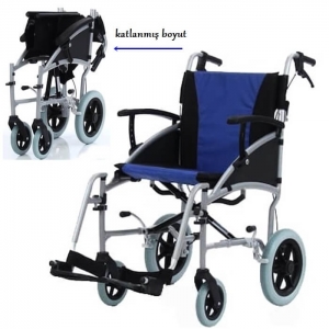 Wollex WG-M316 Engelli Hasta Refakatçi Tekerlekli Sandalyesi 