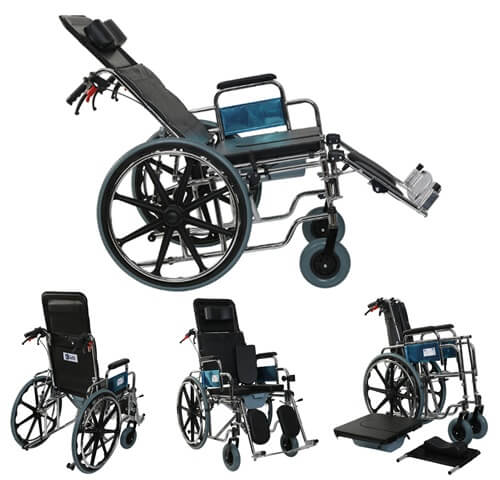 Golfi-4 G124 Klozet sürgülü Banyo tuvalet Tekerlekli Sandalye